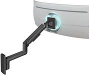 Mount‑It! Heavy‑Duty Wall Mount Arm for 49″ Curved & Ultrawide Monitors, Gas‑Spring Full Motion, 23.5″ Reach, 44 lb Capacity, VESA 75/100, Single‑Stud Install