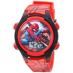 Spider-Man Kids Digital LCD Flashing Watch, Red, SPD3515AC