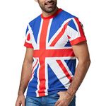 SPIRIT OF ESSEX Union Jack t Shirt for Men and Kids 100% Cotton Crewneck Short Sleeve (as8, Alpha, 3X_l, Regular, Regular) White