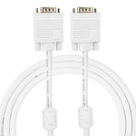 ATEVON Male to Male 15 PIN SVGA/VGA Cable for PC/Monitor/LCD/LED, Plasma, Projector, TFT. Supports upto 1080P. VGA to VGA Converter Adapter Cable (15 MTR)