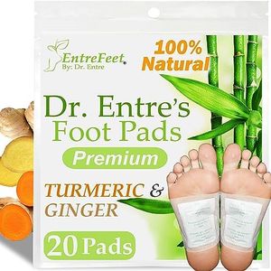 Dr. Entre's Foot Pads: Apply, Cleanse & Sleep Better | Organic Turmeric & Ginger Cleansing Formula | Impurity Removal, Pain & Stress Relief | 20 Pack