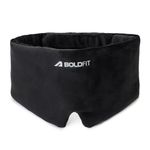 Boldfit Silk Eye Mask For Sleeping Men Adjustable Super Soft Eye Mask For Comfortable Sleep Travelling Sleeping Mask Sleep Mask Pad Large -Black