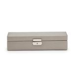 WOLF Heritage Safe Deposit Box, Pewter Saffiano