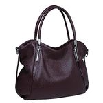 HESHE Leather Purses for Women Designer Handbags Hobo Crossbody Shoulder Bag Satchel Handbag Work Tote Bags, Violet