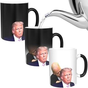 Turtle Straws Biden Sniffing Trump Mug - Funny Mug - Biden Appears as it Heats - Perfect Novelty Gag Gift - Office Joke - Funny Gifts - Magic heat change mug.
