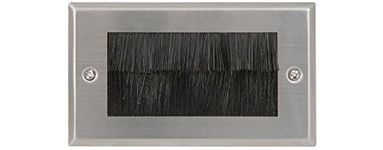 Double Brush Wallplate | steel