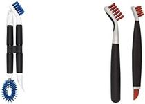 OXO Good Grips Kitchen Appliance Cleaning Set - Cleaning Brush Set - Black, White, Blue & Good Grips Deep Clean Brush Set