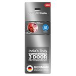 BOSCH MaxFlex Convert 302 L 3 Star Inverter Frost Free Triple Door Refrigerator (CMC33K03NI, 8-in-1 Convertible, UV Protected Body Shield, VitaFresh Technology, Adaptive UI, Sparkly Steel)