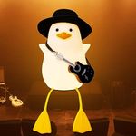 Duck Night Light, Silicone Duck Lamp, Cute Bedside Duck Goose Funny Nightlight with Dimmer and Timer for Room Decor, Duck Gifts for Girls,Boys, Women, Little One-Guitar Duck