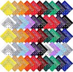 50 Pcs Bandanas Paisley Cowboy Poly