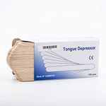 Kashi Surgicals KS Non-Sterile Standard Size Wooden Polished Smooth Edges Tongue Depressor Spatula - 100 Pieces (Non-Sterile)