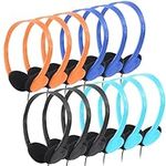 Kids Headphones Bulk 12 Pack Multi Colors for School Classroom Students Teens Children Gift and Adult (12 Mixed)