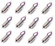 Invento 12pcs 3.7V Micro Coreless motor 8.5x20mm 8520 High Speed 39000 RPM Motor Tiny Toy Drones