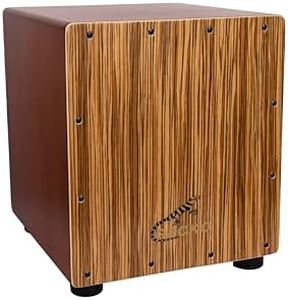 GECKO Cajon Drum Box with Snare and Bass Tone for Acoustic Music, Percussion Instrument with Internal Adjustable Guitar Strings for Beginners and Professional, Compact Size