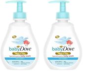 Baby Dove Rich Moisture Hair to Toe Baby Wash 200 ml, No Tears Body Wash for Baby's Soft Skin - Hypoallergenic, No Sulphates, No Parabens (Pack of 2)