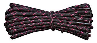 Fabmania Replacement laces in black with pink flecks 120 cm