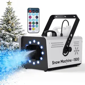 UPGREY 1500W Snow Machine for Outdoors and Indoors, Fake Snow Maker for Party with LED and Remote Controller