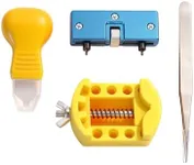 Griscrad Watch Battery Replacement Tool Kit with Watch Back Remover Holder, Spring Bar, Tweezers, Watch Repair Tools & Kits for Watch Back Removal Battery