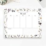 Bliss Collections Weekly Planner, Shade Garden, Undated Tear-Off Sheets Notepad Includes Calendar, Organizer, Scheduler for Goals, Tasks, Ideas, Notes and to Do Lists, 8.5"x11" (50 Sheets)