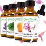 GreenHealth Most Popular 2 fl oz Essential Oils with Glass Dropper - 10+ Options
