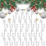 Osgow 100PCS Christmas Ornament Hooks, Christmas Ornament Hangers for Christmas Tree Decorations, Small Hanging Hooks for Xmas Ornaments, Steel Material