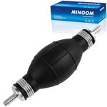 MINOOM Fuel Pump Hand Primer Bulb Fuels Rubber & Aluminum Hand Suitable for Car/Boat/Marine/Motorcycle 6mm (1/4") Hand Primer Pump