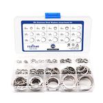 255PCS Metric 304 Stainless Steel C-Clips External Retaining Ring Assortment Kit,15 Size (External Retaining Ring)