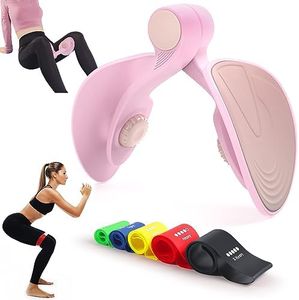 Thigh Master, [Upgraded Version] Spopal Thigh Master Thigh Exerciser for Women, 26lb Pelvic Floor Trainer, Kegel Exercise Products for Women, Leg/Arm/Hip Strengtheners, with 5 Resistance Bands (Pink)