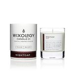 Wixology Cocktail Inspired Bourbon Nightcap Soy Candle - Bourbon and Tobacco Scented Candle in Reusable Rocks Glass - Made in Kentucky - 7oz