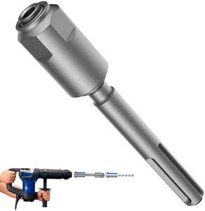 SDS-Max to SDS-Plus Adapter,Rotary Hammer Connection Adapter Bits,Hammer Drill Adaptor for Quick Change Shank Drill Converter Tools(Silver)
