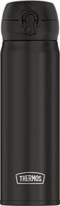 Thermos JMY5007BK4 16 Ounce Direct Drink Bottle, Stainless Steel, Black