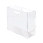 RUSSELL+HAZEL Acrylic File Box Slim, Clear, 4.5” x 12.25” x 10”