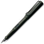 Lamy Safari Medium Nib Fountain Pen | Sturdy Plastic, Umbra | Metal Clip, Ergonomic Grip | Black Chromium-Plated Steel Nib | with Ink Cartridge T 10 Blue | with Converter Z 28