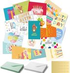 24 Unique Birthday Cards with Envel