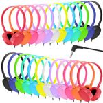 XOSDA 24 Pack Bulk Headphones Classroom for School Kids Students Teen Boys Girls Children Baby Toddler and Adult (Multi Colored)