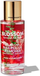 Blossom All Natural, Scented, Organic Plant-Based, Vegan, Cruelty Free, Acetone Free Nail Polish Remover, Infused with Real Flowers, Made in USA, 2 fl. oz., Spring Bouquet