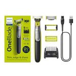 Philips Norelco OneBlade 360 Face + Body Hybrid Electric Trimmer and Shaver, QP2834/70