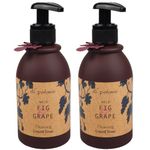 Di Palomo Vegan Wild Fig & Grape Liquid Soap 2 Pack. 2 X 240ml Bottle. Antibacterial Hand Soap. Moisturising Hand Wash. Hand Liquid Soap with Skin Care Benefits. Vegan Fragrance. Vegan Soap.