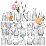 BIGIVACA Set of 30 Clear Bud Vases for Wedding Centerpieces and Table Decor