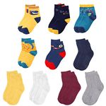 Yoosso 10 Pairs Baby Boys Socks, Cute Dinosaur Toddler Boy Socks Boys Girls Winter Warm Socks Soft Cotton Socks for Kids 1-3 Year Old