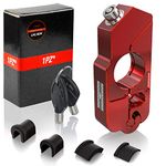 1PZ LFC-R3V Motorcycle Handlebar Lock a Grip Throttle Brake Lock Secure Replacement for Motorcycles Mopeds Scooters ATV Street Bike Dirt Bike Motorbike (Red)