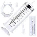 LOUNDY 500ml Large Plastic Syringe with 100cm Tube 550cc Extra Big Garden Syringes for Oil Liquid Paint Watering Plants Scientific Labs Refilling