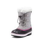 SOREL Youth Unisex Yoot Pac Nylon Waterproof Boot - Chrome Grey, Black - Size 1