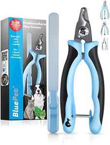 BluePet Coupe-Griffes pour Chien, Chat et Animaux de Taille Petite et Moyenne - Lime à Ongles intégrée - Manipulation Professionnelle - Coupe-Ongles Efficace - Ciseau pour Griffes Petites et Moyennes