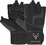 Eagle Strike 2024 Design Workout Gloves – Full Protection with Wrist Support Strap, Extra Silicone Grip Palm – Gym Gloves for Men & Women (Black, XXL)