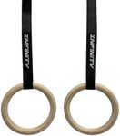 INFINITY FIT Gymnastics Olympic Rings 28mm with Ajustable strap 38mm for Fitness, Calisthenics, Crossfit, Gym, Suspension Trainer