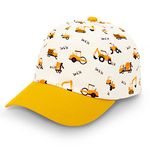 Jan & Jul Boys 100% Cotton Sun Hat for Toddler Adjustable Baseball Cap (Little Diggers, L)