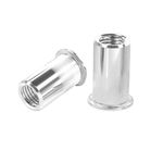 Qrity 20 PCS Rivet Nut, Stainless Steel Flat Head Threaded Insert Nutsert Kit, M10 Fasteners Nut