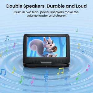 ieGeek 12.5" Portable DVD Player – Swivel Screen, Rechargeable