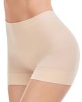 Sheloria Plus Size Shapewear Shorts Under Dresses Women Slip Shorts Light Tummy Control Compression Shorts Spandex Boyshorts Underwear (Nude, XX-Large)